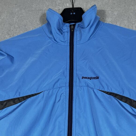Patagonia Integral Jacket Women Medium Blue Lightweight Packable Travel Full Zip - Picture 2 of 13